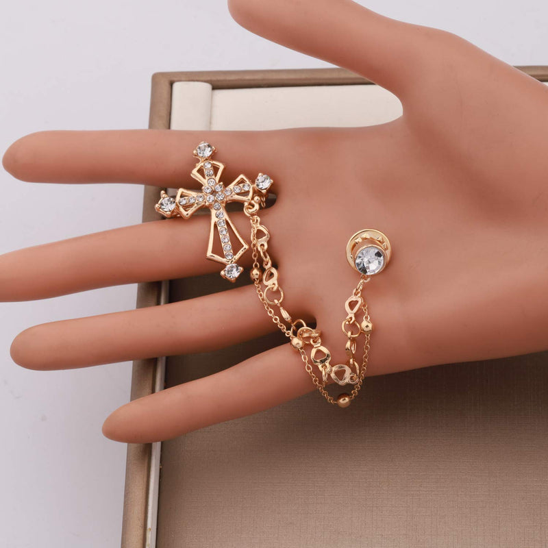 [Australia] - Christian Cross Jewelry Cross Zircon Brooch Pin Cubic Zirconia Cross Crusader Cross Lapel Pin Crystal Rhinestone Crucifix Pin Brooch Gift for Godmother Godfather G cross 