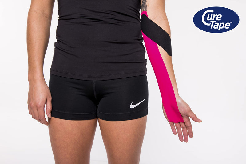 [Australia] - CureTape Classic 5cm | Waterproof Kinesiology Tape | Medical Kinesiology Tape | Increase Mobility & Performance | Reduce Joint Pain | Recover Faster | Pink 