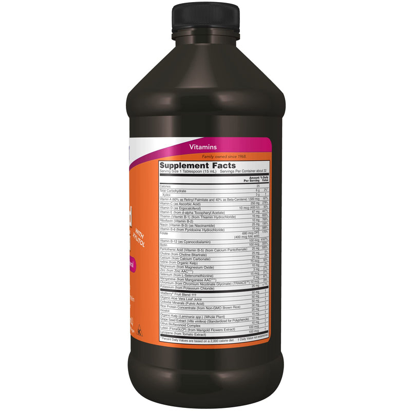 [Australia] - NOW Supplements, Liquid Multi, Tropical Orange Flavor, Fast Absorption, with Added Phytonutrients, 16-Ounce 