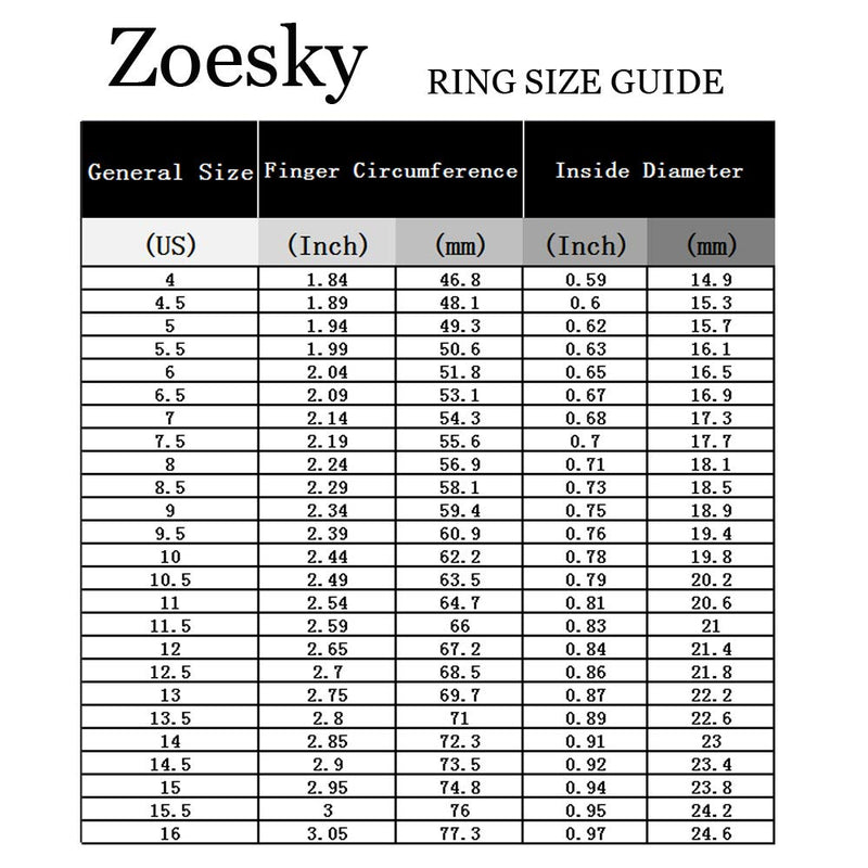 [Australia] - Zoesky 8mm Mens Tungsten Ring Wedding Band Polished Brushed Finish Grooved Center Comfort Fit Silver 6 