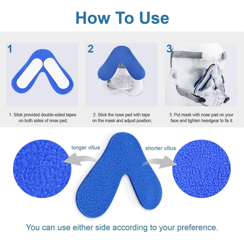 [Australia] - Breathing Machine Nose Pad for CPAP Mask, Sleep Apnea Mask Comfort Pad CPAP Supplies for CPAP Machine, Nasal Pads for Most Masks Nasal Facial Cover 