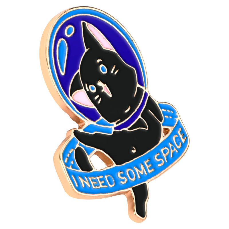 [Australia] - Avamie Space Cat Enamel Lapel Pin, I Need Some Space Cute and Funny Cat Pin, Original Design 
