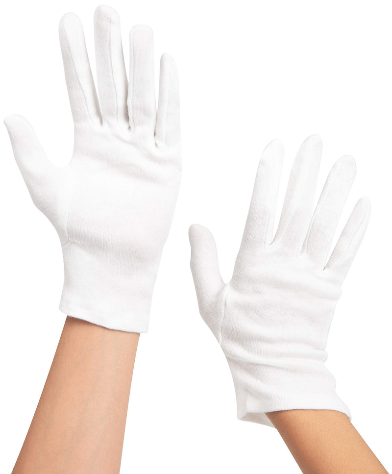 [Australia] - 100% Organic Cotton Moisturizing Eczema Gloves for Dry Sensitive Skin - 6 Pairs 