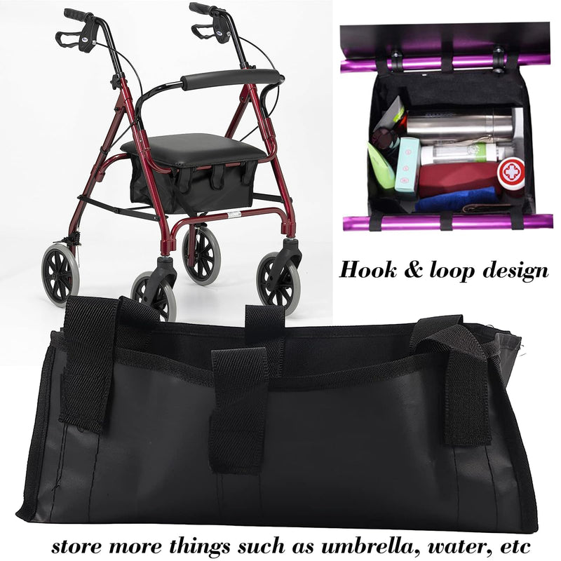 [Australia] - Underseat Rollator Bag,4 Wheeled Walker Rollator Wheelchair Frame Storage Bag Organizer Pouch Storage to Walkers for Senoirs Accessories 