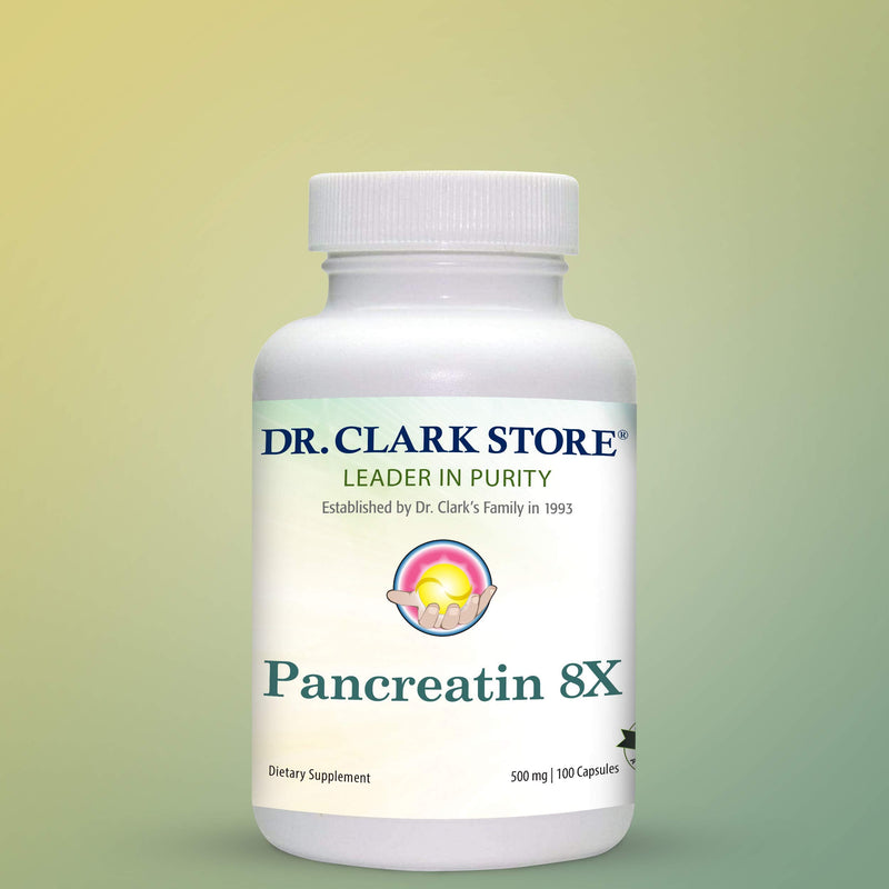 [Australia] - Dr. Clark Pancreatin 8X Enzyme Supplement 500mg | Several Digestive Aids Formulas Promotes Proteins, Fat | Carbohydrates Healthy Supports Optimal Digestion - 100 Capsules 