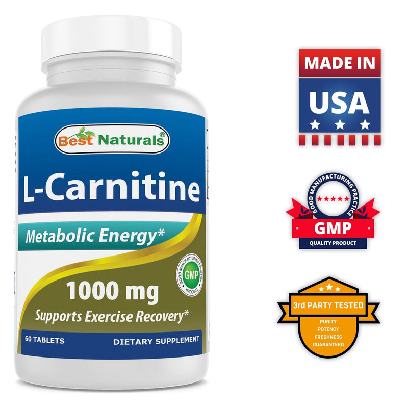 [Australia] - Best Naturals L-Carnitine 1000mg 60 Tablets 