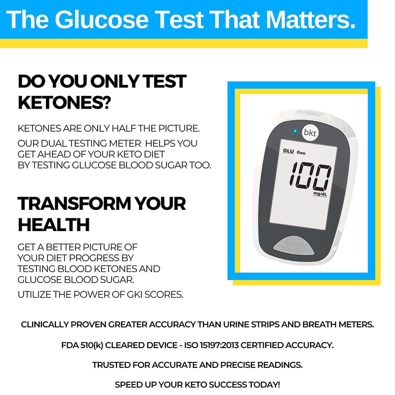 [Australia] - BEST KETONE TEST  |  Dual Blood Ketone and Blood Glucose Test Meter (TD-4279)  |  Complete Value Kit 