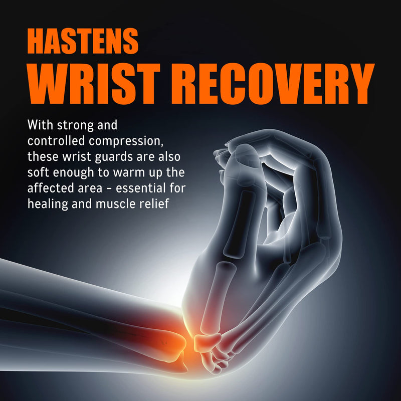 [Australia] - NeoAlly Wrist and Forearm Compression Sleeve, Support Brace for Carpal Tunnel, Arthritis, Tendonitis, Bursitis and Wrist Sprain, Small, 2-Pack Small (Pack of 2) 