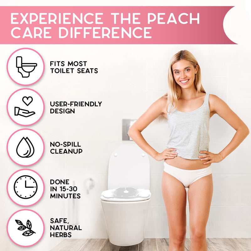 [Australia] - Peach Care Collapsible Sitz Bath Seat & Yoni Steam Herbs- for Over The Toilet Seat, Vaginal Bowl Steamer for Hemorrhoids, Postpartum Care & Perineal Soaking ( Pink ) Pink + White 