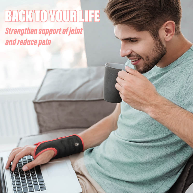 [Australia] - NEENCA Inflatable Wrist Support Brace, Night Sleep Hand Support with Portable Air Pump, Palm Wrist Orthosis—Help With Carpal Tunnel Syndrome, Relieve and Treat Wrist Pain or Injuries, Fast Recovery Left Hand 