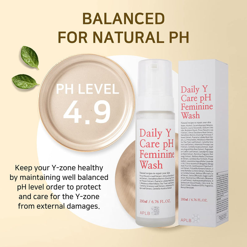 [Australia] - APLB Daily Y Care PH Feminine Wash 6.76fl.oz / pH Balanced, Detailed Feminine Wash for Women 