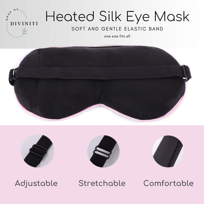 [Australia] - Heated Eye Mask for Dry Eyes - Stye Treatment Dry Eye Mask Warm Compress for Eyes, Relieves Blepharitis, Pink Eye, Eye Compress for Dry Eyes - Dry Eye Therapy Mask - Drop of DiviniTi Black 