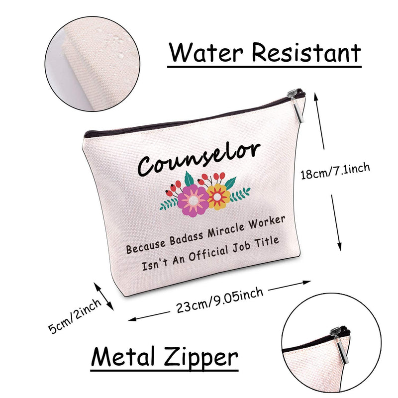 [Australia] - JXGZSO School Counselor Gift Because Badass Miracle Worker Isn’t An Official Title Makeup Bag (Counselor) 