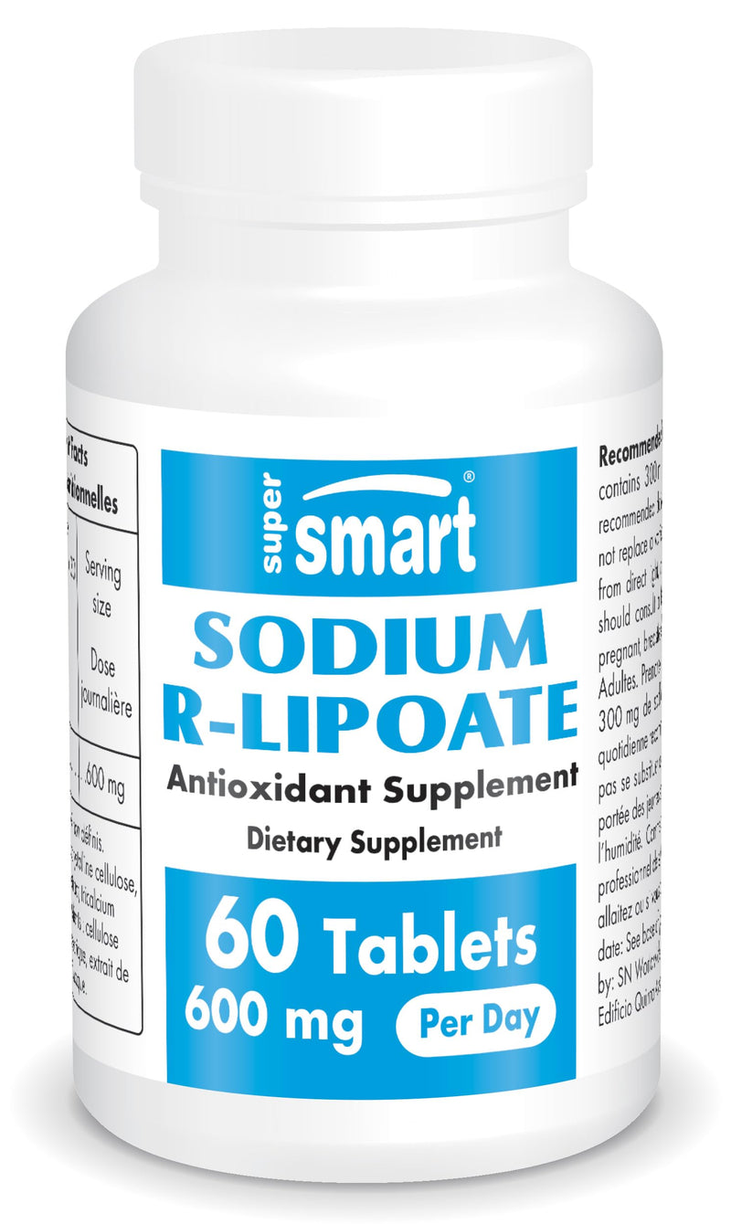 [Australia] - Supersmart - Sodium R-Lipoate 300 mg (R-Alpha Lipoic Acid) - Neuroprotective Pain Relief with Antioxidants | Non-GMO & Gluten Free - 60 Vegetarian Capsules 