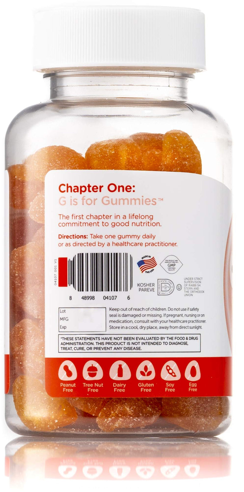 [Australia] - Chapter One Vitamin C Gummies, Great-Tasting Chewable Vitamin C for Kids, Vitamin C Gummies for Kids, Certified Kosher (60 Gummies) 60 Count (Pack of 1) 