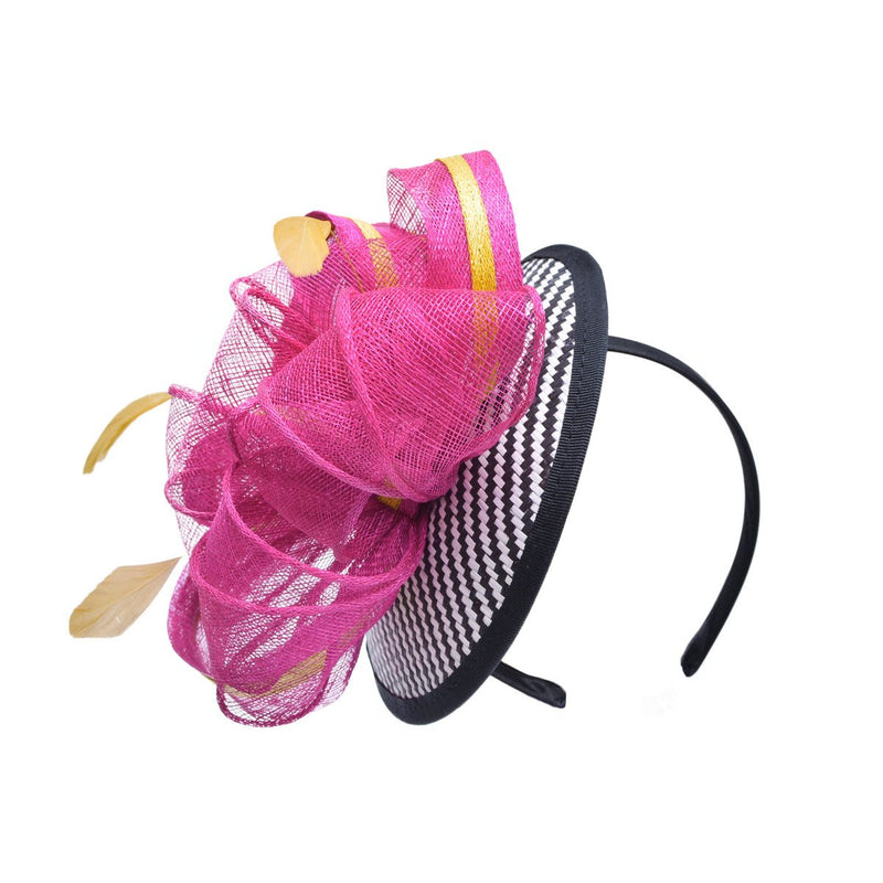 [Australia] - Lawliet Womens Sinamay Cocktail Fascinator Feather Derby Hat T216 