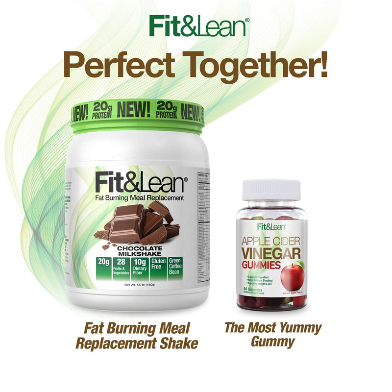 [Australia] - Fit & Lean Meal Shake Fat Burning Meal Replacement with Protein, Fiber, Probiotics and Organic Fruits & Vegetables and Green Tea for Weight Loss, 1lb, Chocolate, 10 Servings Per Container 1 Pound (Pack of 1) 