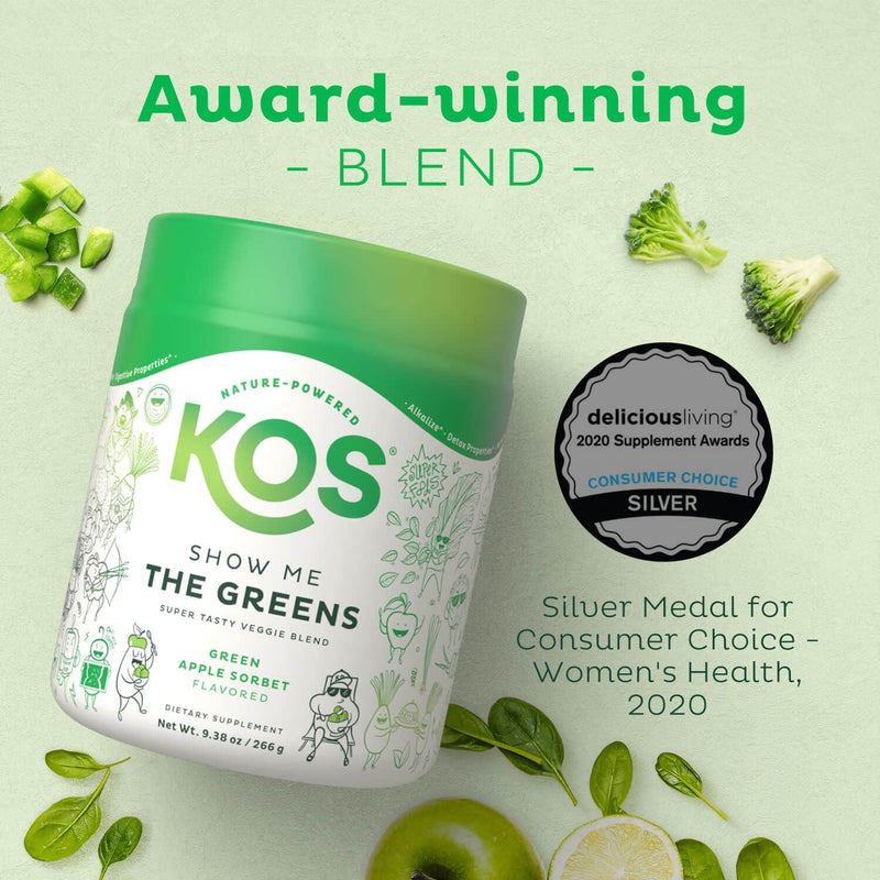 [Australia] - Super Greens Powder - Daily Green Juice Drink - Superfood Smoothie Mix - Spirulina & Wheatgrass - Keto, Vegan USDA Organic - Refreshing Green Apple Sorbet Flavor 