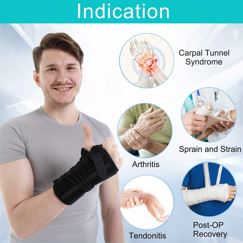 [Australia] - TANDCF bestlife Unisex Universal Wrist Lacer Wrist Brace for Carpal Tunnel Syndrome & De Quervain’s Syndrome,Adjustable Night Wrist Support Brace with Splints Right Hand For Women & Men,Great for Wrist Pain,Sprain,Sports Injuries,Joint Instability,Arth... 