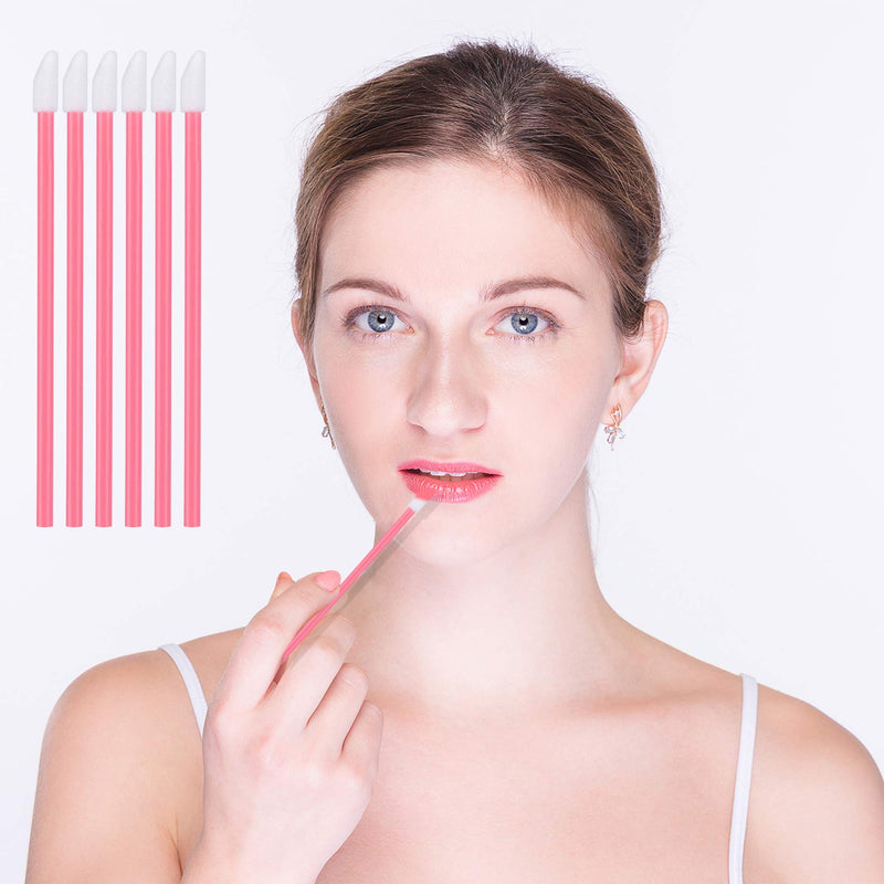 [Australia] - 400PCS Disposable Lip Brushes Lip Gloss Applicators Make Up Brush Lipstick Lip Gloss Wands Makeup Applicators Brushes Applicator Tool Makeup Beauty Tool Kits Disposable Lip Brushes Tool Kits Pink 