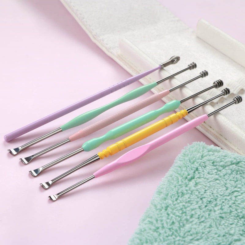 [Australia] - Gemice Ear Pick Earwax Removal Kit, Ear Cleansing Tool Set, Ear Curette Ear Wax Remover Tool with Cleaning Brush and Storage Box (6 Pcs) 