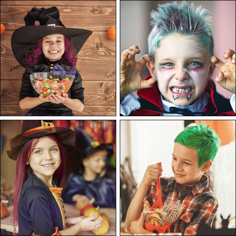 [Australia] - Qivange Hair Chalk Comb, 6 Pcs Temporary Non-Toxic Hair Coloring for Kids, Ideal Cosplay, Halloween, Carnival, Birthday Party Gifts for Girls Boys 