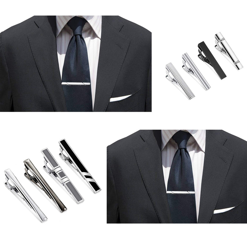 [Australia] - LOYALLOOK 12Pcs Tie Clips Set for Men Tie Clips Bar Pin Variety Set for Regular Skinny Ties Necktie Wedding Business Mens Gifts B(8pcs Regular+4pcs skinny) 