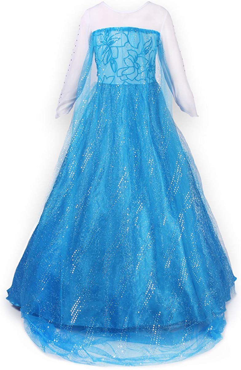 [Australia] - JerrisApparel Princess Dress Queen Costume Cosplay Dress Up with Accessories Blue With Accessories 2-3 