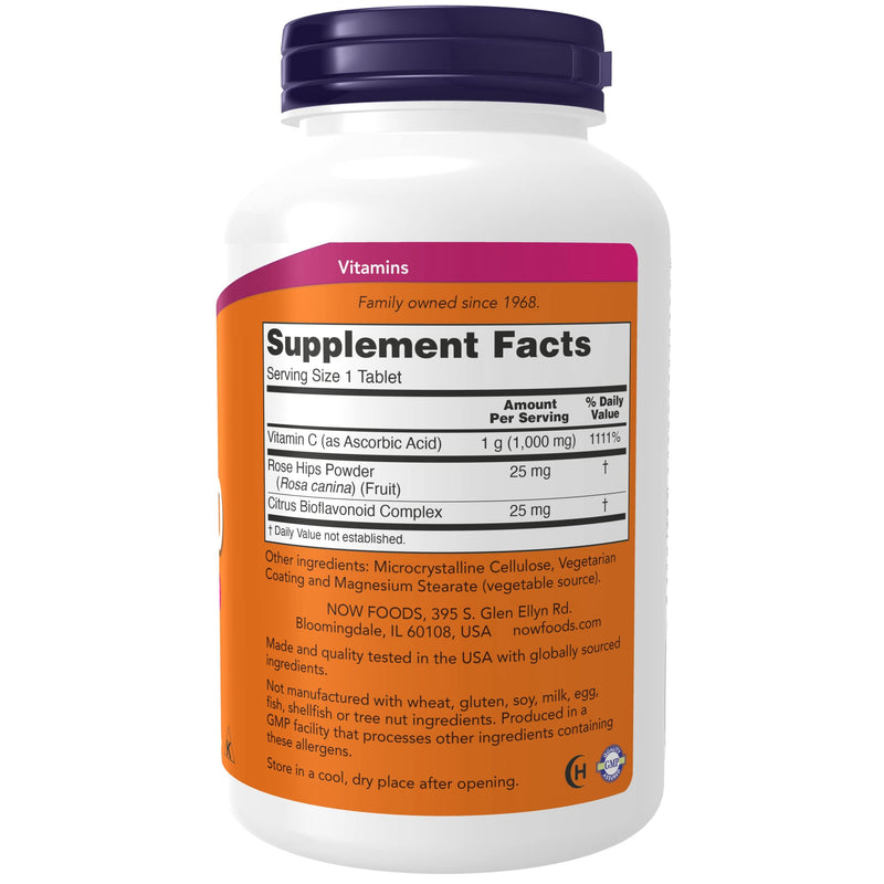 [Australia] - NOW Supplements, Vitamin C-1,000 with Rose Hips & Bioflavonoids, Antioxidant Protection*, 250 Tablets 