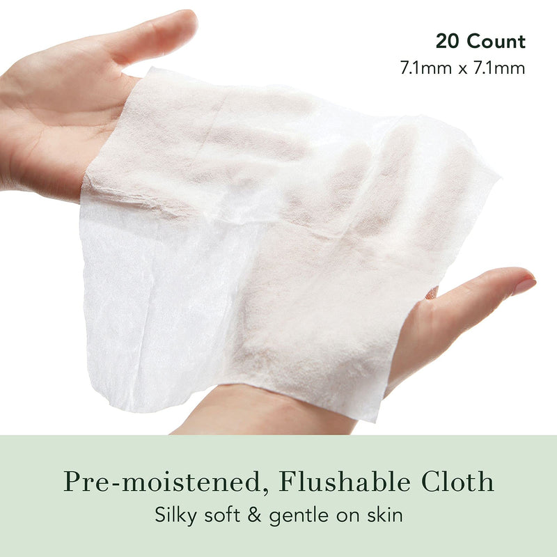 [Australia] - Rael Natural Feminine Cleansing Wash & Flushable Feminine Wipes Bundle - pH-Balanced, Artificial Fragrances Free, All Skin Types (Total 10 Oz, 20 Count) 