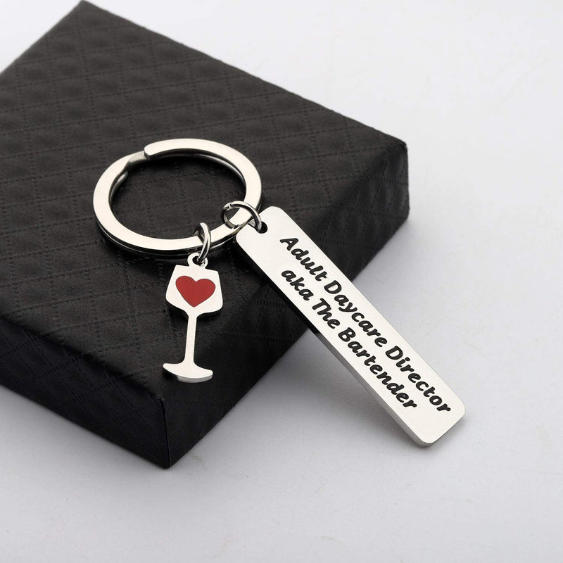 [Australia] - CHOORO Bartender Gift Barmaid Jewelry Adult Daycare Director aka The Bartender Keychain Bartender Birthday Gift Idea Happy Hour Jewelry 