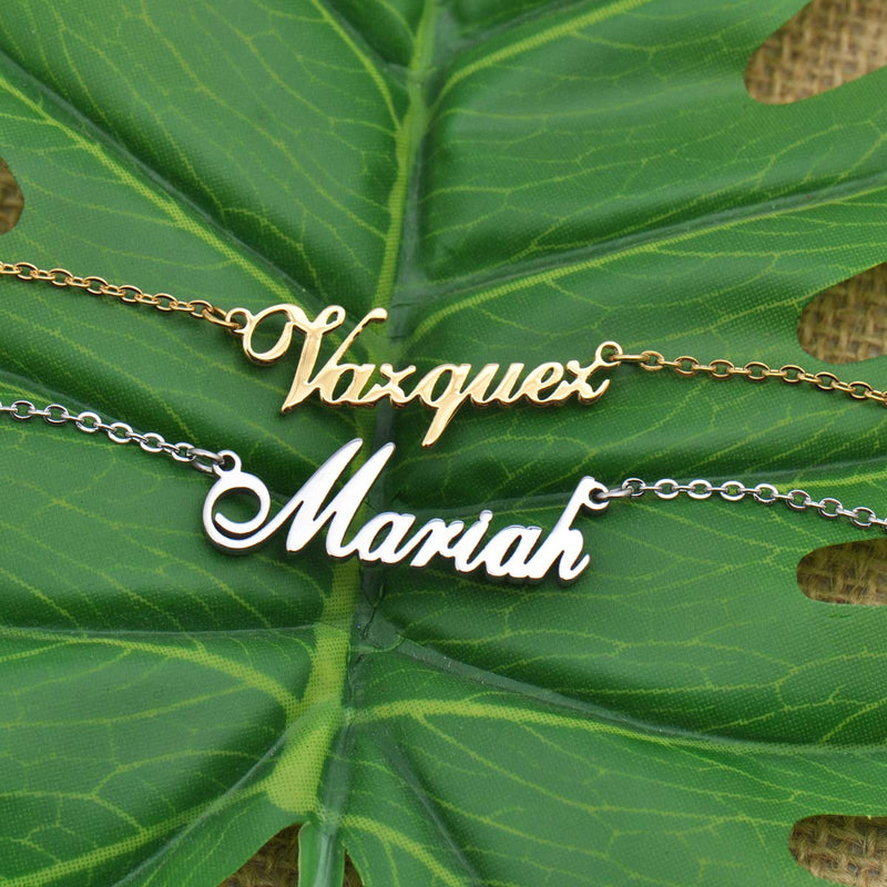 [Australia] - GR35Z9 Custom Customize Personalized Name Necklace for Womens Kaitlyn Gold 