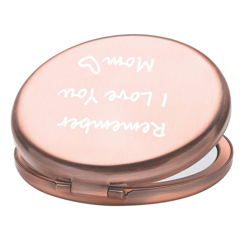 [Australia] - sedmart Mom Birthday Gifts from Daughter and Son,Sentimental Engraved Compact Mirror for Women-Remember I Love You Mom Remember I Love You Mom 