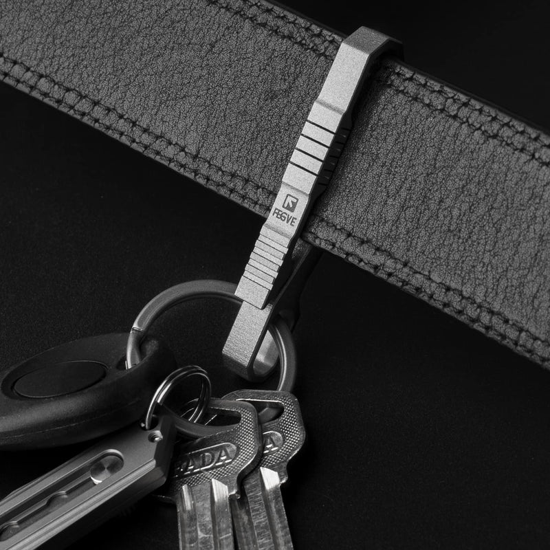 [Australia] - TISUR Keychain Pocket Clip, Quick and Easy Access to Keys, Titanium Key Holder with Detachable Keyring, Gifts for Men Women 25mm Ti Ring 