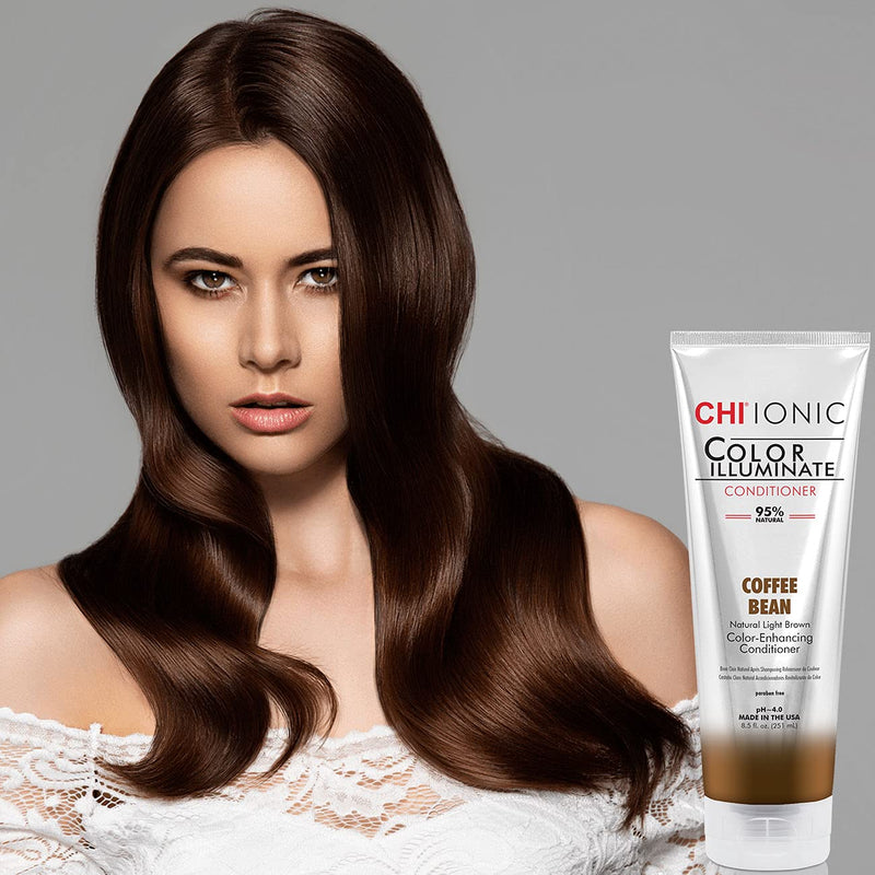 [Australia] - CHI Ionic Color Illuminate Conditioner, Coffee Bean, Color Enhancing Conditioner, 251 ml 