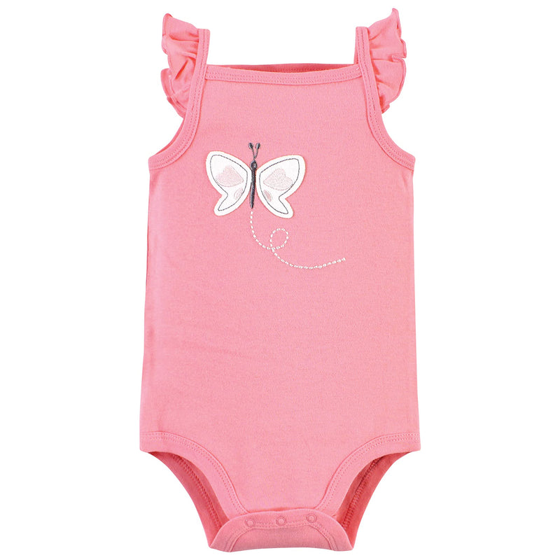 [Australia] - Hudson Baby Unisex Baby Cotton Sleeveless Bodysuits 0-3 Months Sweet Bunny 