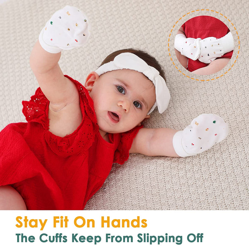 [Australia] - Baby Mittens Anti Scratch Baby Mittens No Scratch Mittens Baby Gloves for 0-12 Months Boys Girls Small 