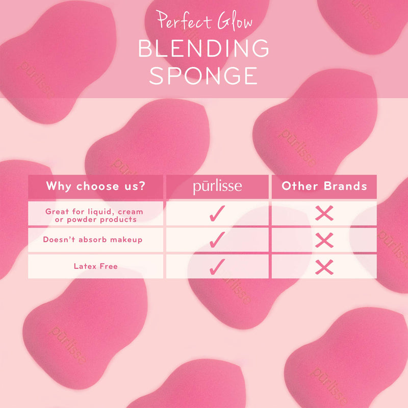 [Australia] - pūrlisse Perfect Glow Blending Sponge: Reusable, Latex-free, Improves makeup application | Single 