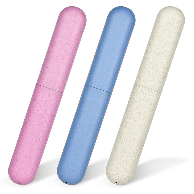 [Australia] - LOPHE Toothbrush Travel Case, Natural Wheat Straw Dustproof Toothbrush Holder, Portable Toothbrush Protective Cover, Keep Tootbrush Clean, Toothbrush Case Container for Business Camping Travel 