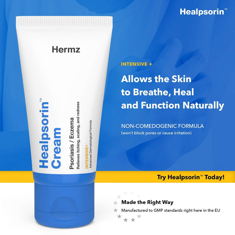[Australia] - Cream for Psoriasis, Eczema, Rosacea and Dermatitis - Reduces Dryness and Inflammation - Treatment for Itchy, Cracked and Irritated Skin - Dermatology - Healpsorin 