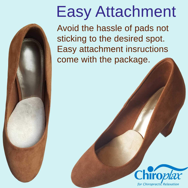 [Australia] - Chiroplax High Heel Cushion Inserts Pads (4 Pairs) Suede Ball of Foot Forefoot Metatarsal Anti Slip Shoe Insoles for Women Normal Thickness Beige 
