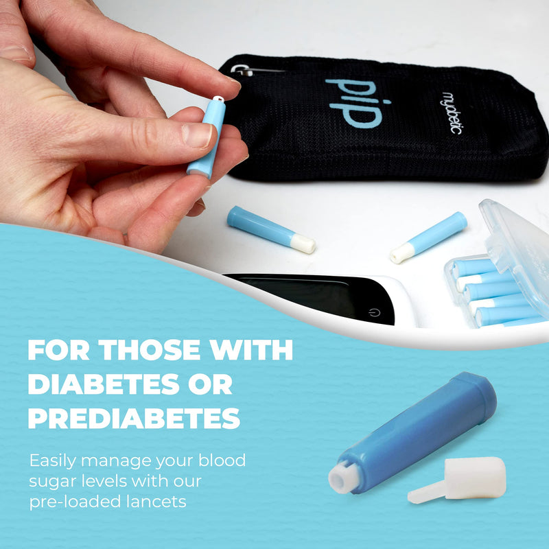 [Australia] - Pip 100 Lancets | All-in-One 30G-1.0mm Diabetes Safety Lancets | Ultra-Sensitive Fingerstick Testing for Blood Sugar & Ketone Monitors 