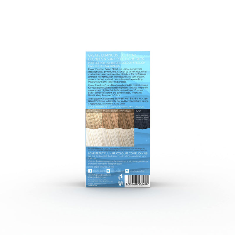 [Australia] - Knight & Wilson Colour-Freedom Cream Hair Bleach. Ammonia-Free Formula Lifts up to 8 Shades. Protects & Repairs While Lightening. Complete bleaching kit including Tint Bowl & Brush 