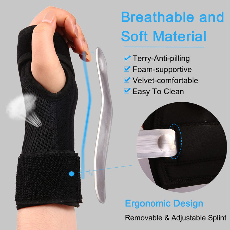 [Australia] - Carpal Tunnel Wrist Brace Night Support, PEIZSON Wrist Support Braces Right Hand with Splint for Tendonitis, Arthritis, Sprain, Carpal Tunnel Syndrome, Carpal Tunnel Pain Relief Brace for Men & Women L/XL 