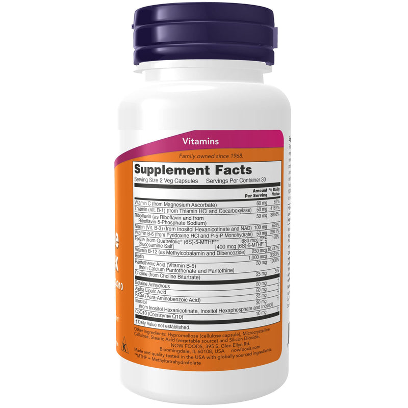 [Australia] - NOW Supplements, Co-Enzyme B Complex with Alpha Lipoic Acid and CoQ10, Nutritional Health, 60 Veg Capsules 