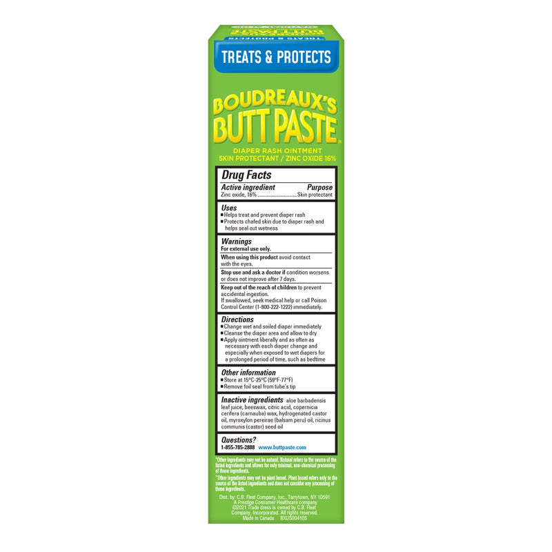 [Australia] - Boudreaux's Butt Paste Diaper Rash Ointment, With Natural Aloe, 4 Oz 4 oz - Pack of 1 