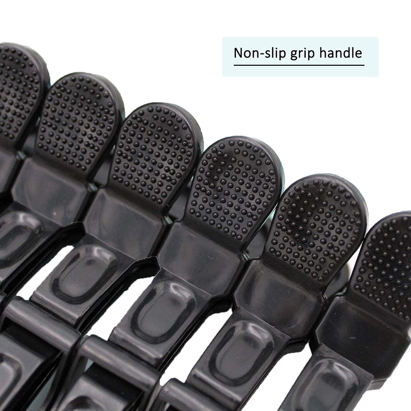 [Australia] - 10x Crocodile Hair Clips Barrette,Professional Styling Hair Clips,Sectioning Clamp for Thick Hair,with Nonslip Grip and Wide Teeth for Salon Home Use Women and Girls (Black) Black 