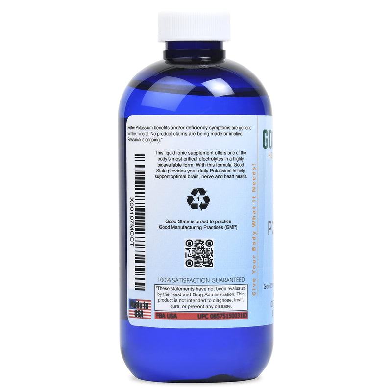 [Australia] - Good State | Ionic Potassium | Natural | Nano Sized Mineral Technology | Professional Grade | Supports Healthy Energy Levels | 60 Servings | 8 Fl oz Bottle 