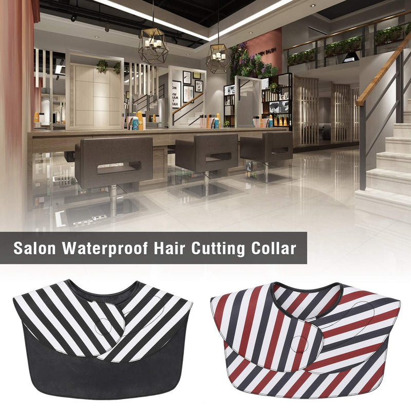 [Australia] - Hair Cutting Collar, Anself Waterproof Anti-static, Anti-corrosion with Adjustable Magnetic Closure Short Barber Cape Non-Slip Neck Wrap for Haircut Hair Dye or Cutting (Black) Black 