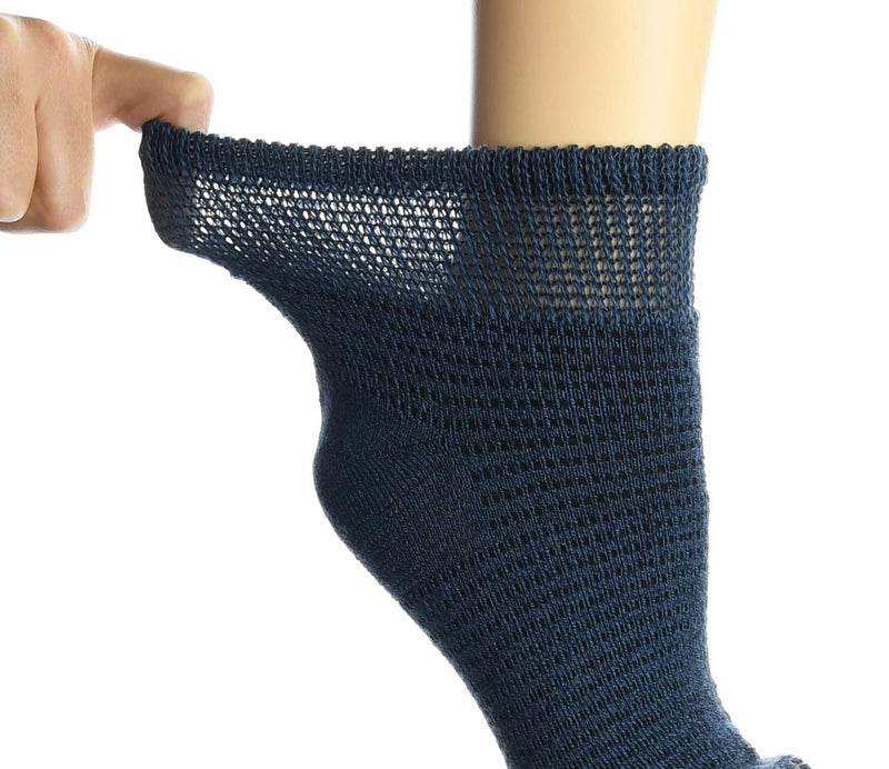 [Australia] - Doctor's Choice Diabetic Socks for Men, Seamless Ankle Socks with Non-Binding Top, Aloe Infused, Provides Extra Comfort for Gout, Quarter Socks, 1 Pair, Tan, Large, Size 10-13 